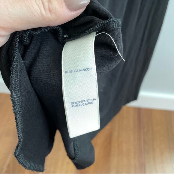 Rebecca Minkoff | Black Ghiradelle Off Shoulder Dress Summer Swim Ruffle Medium - Picture 9 of 10